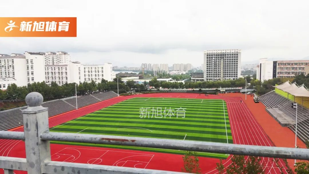 河南南陽(yáng)透氣型塑膠跑道完工案例